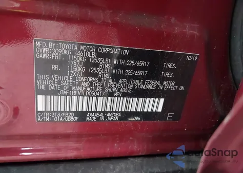 2020 Toyota Rav4 Le from USA, damaged, VIN JTMF1RFV1LD050417